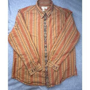 Territory Ahead Southwestern Gorpcore Geometric Striped Shirt XL